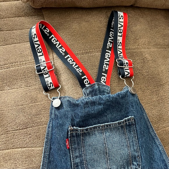 Levi’s Little Girls Shortalls/Overall Shorts - Picture 2 of 7